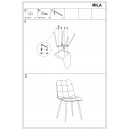 Стул SIGNAL MILA Velvet Bluvel 28 бежевый/черный